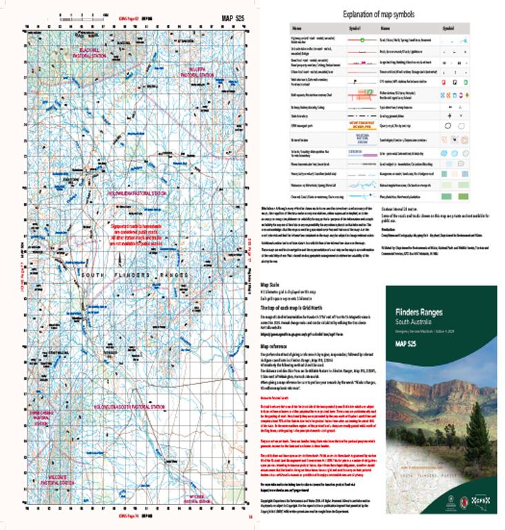 Flinders Ranges Map 525 by Mapland - Department for Environment and ...