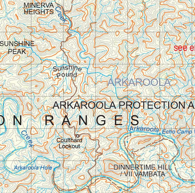 Map Of Flinders Rangers Flinders Ranges Map 881 by Mapland - Department for Environment and ...
