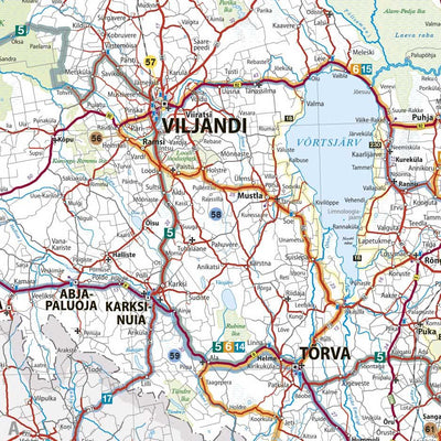 Estonian Road Map With Cycling Routes Preview 2