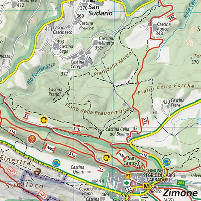 128 Santhià hiking map 1:25000 Preview 3