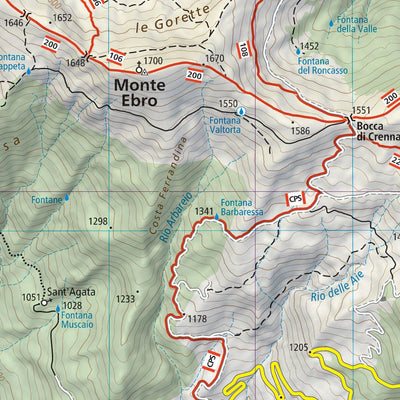 711 Monte Antola hiking map 1:25000 Preview 3