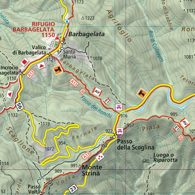 712 Monte Caucaso hiking map 1:25000 Preview 2