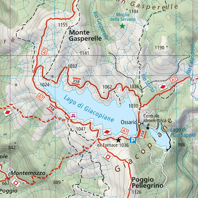 712 Monte Caucaso hiking map 1:25000 Preview 3