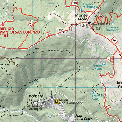 724 Varzi hiking map 1:25000 Preview 2