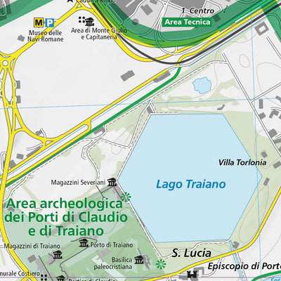 Parco Ostia Antica hiking map 1:16000 Preview 2