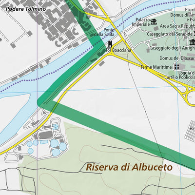 Parco Ostia Antica hiking map 1:16000 Preview 3