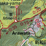 Hizure Alps 日連アルプス Hiking Map (Kanto, Japan) 1:15,000 Preview 3