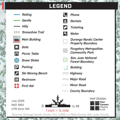 Durango Nordic Center Trails Map Preview 2