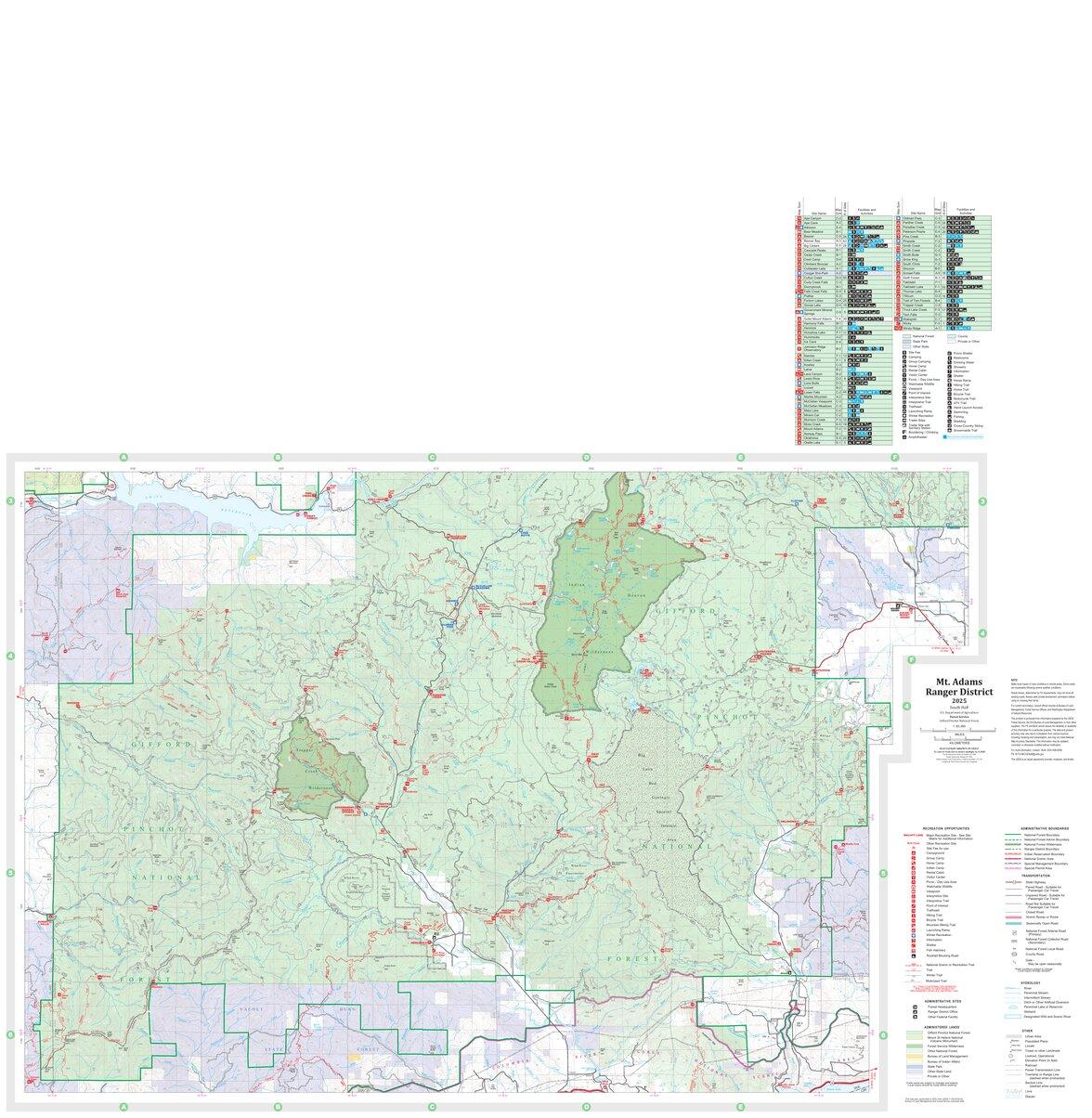 Best Ranger Map Mount Adams Ranger District Map Bundle by US Forest Service R6 Pacific ...