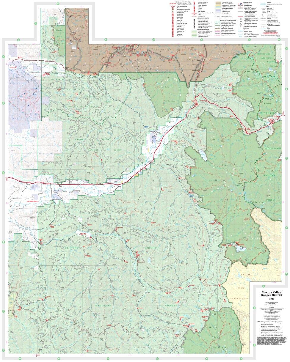 Cowlitz Valley Ranger District Map Bundle by US Forest Service R6 ...