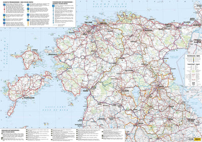 Estonian Road Map With Cycling Routes Preview 1