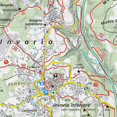 118 Basso Vergante hiking map 1:25000 Preview 2