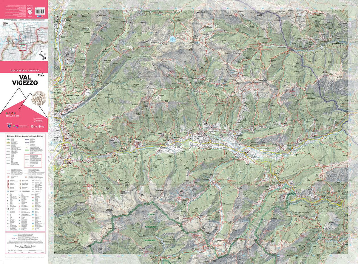 119 Val Vigezzo hiking Map 1:25000 by Geo4map | Avenza Maps