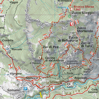 301 Grigne - Resegone hiking map 1:25000 Preview 2