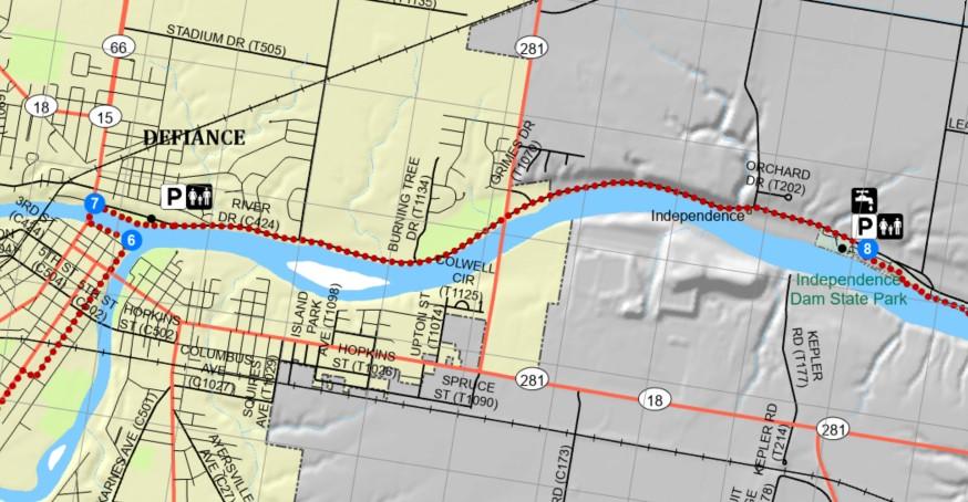 Defiance Section Map by Buckeye Trail Association | Avenza Maps