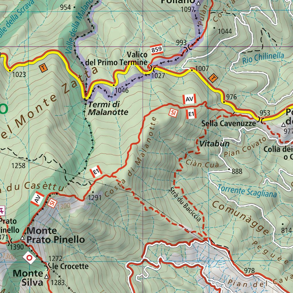 715 Monte Penna hiking Map 1:25000 by Geo4map | Avenza Maps