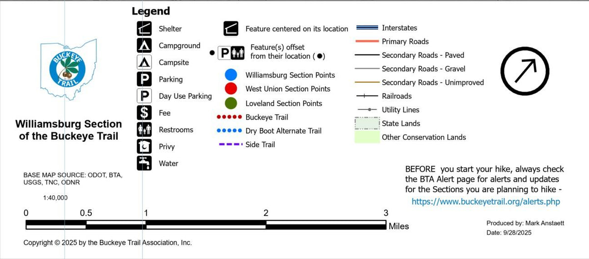 Williamsburg Section Map by Buckeye Trail Association | Avenza Maps