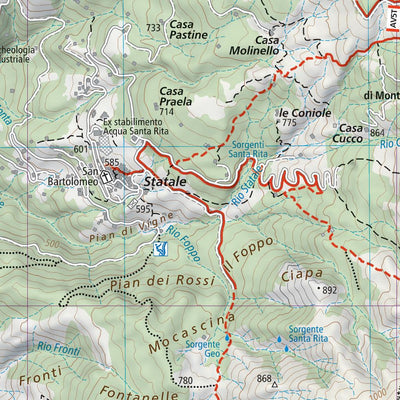 716 Passo del Bracco hiking map 1:25000 Preview 2