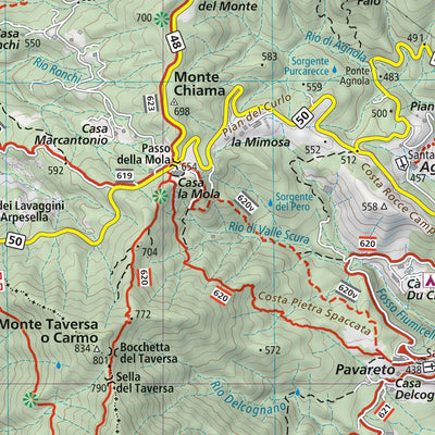 716 Passo del Bracco hiking map 1:25000 Preview 3