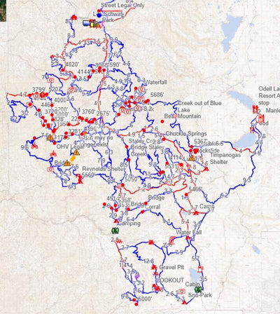 Central Oregon SxS Where to Ride Crescent to Oakridge Map #2 Preview 2