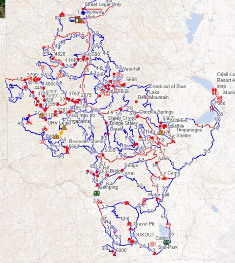 Central Oregon SxS Where to Ride Crescent to Oakridge Map #3 Preview 1
