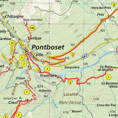 210 Valle di Champorcher hiking map 1:25000 Preview 3