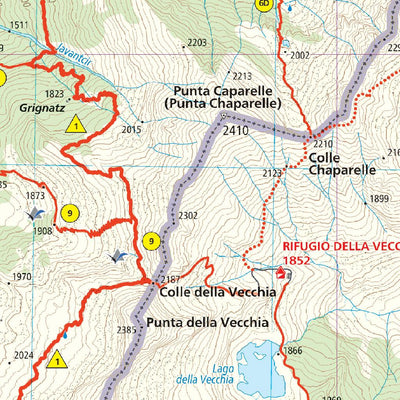 211 Valle di Gressoney hiking map 1:25000 Preview 2