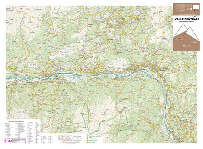 213 Valle Centrale hiking map 1:25000 Preview 1
