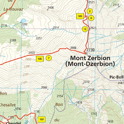 213 Valle Centrale hiking map 1:25000 Preview 3