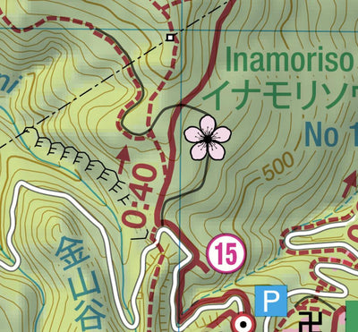 Iwawaki-san 岩湧山 Hiking Map (Kansai, Japan) 1:20,000 Preview 3