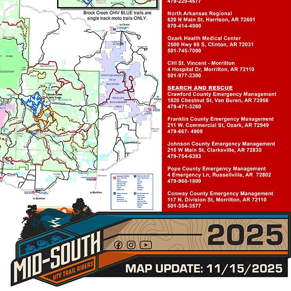 2025 Ozark Motor-Vehicle Map by Mid-South UTV Trail Riders | Avenza Maps