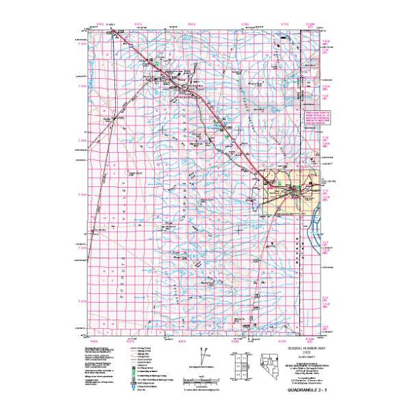 Quad 0301 - West Wendover Map by Nevada Department of