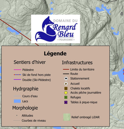 Cartes des sentiers d'hiver - Domaine du Renard Bleu Preview 1