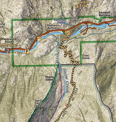 The Enchantments and Stuart Range with Icicle Canyon Adventure Map Preview 3