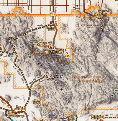 Joshua Tree National Park Visitor Map Preview 2