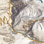 Mount Whitney Hiking and Climbing Map from Whitney Portal Preview 2