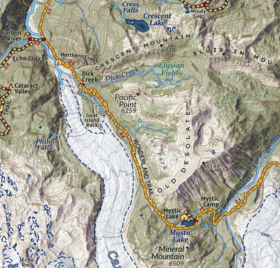 Mount Rainier National Park Visitor Map Preview 2