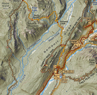 Mount Rainier National Park Visitor Map Preview 3