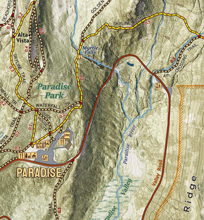 Paradise Trails and Camp Muir to Summit on Mount Rainier Map Preview 3