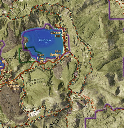 Newberry National Volcanic Monument Visitor Map Preview 3