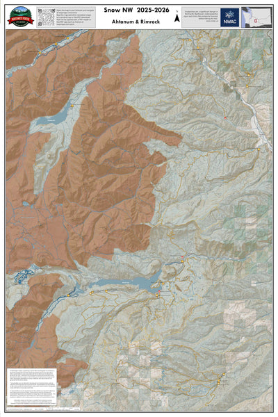Snowmobile Trails: Ahtanum State Forest and Tieton/Rimrock Lake, Yakima County, Washington Preview 1
