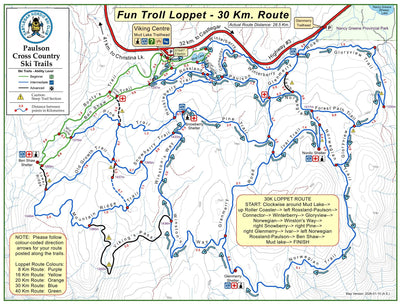30K Troll Loppet Route - Castlegar Nordic Ski Club Preview 1