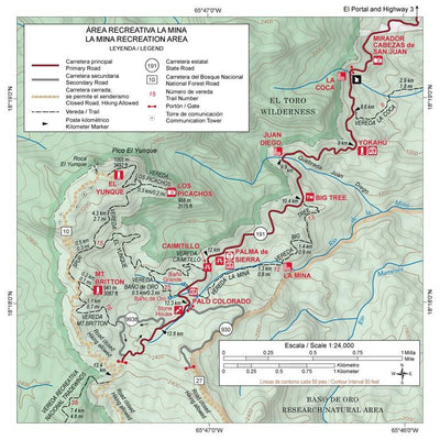 El Yunque National Forest Visitor Map Preview 2
