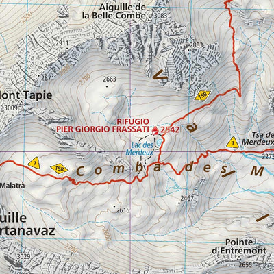 204 Valle del Gran San Bernardo hiking map 1:25000 Preview 2