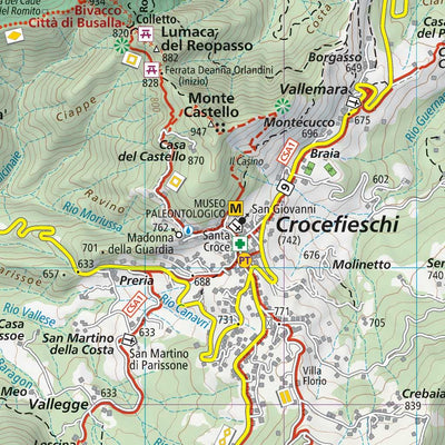 709 Passo dei Giovi hiking map 1:25000 Preview 2