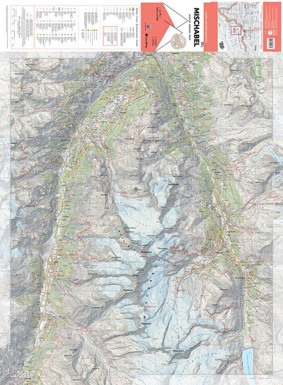 22 Mischabel hiking map 1:25000 Preview 1