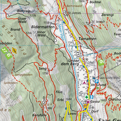 22 Mischabel hiking map 1:25000 Preview 3