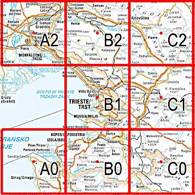 ⦿ Slovenia 1:25,000 Topographic Series — 73-Map Grid Overview Preview 2