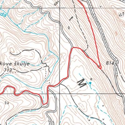 E0 ⦿ Veliki Snežnik (South)▲ – the map includes a minor cross-border inset into Croatia Preview 1