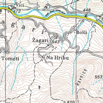 E0 ⦿ Veliki Snežnik (South)▲ – the map includes a minor cross-border inset into Croatia Preview 3
